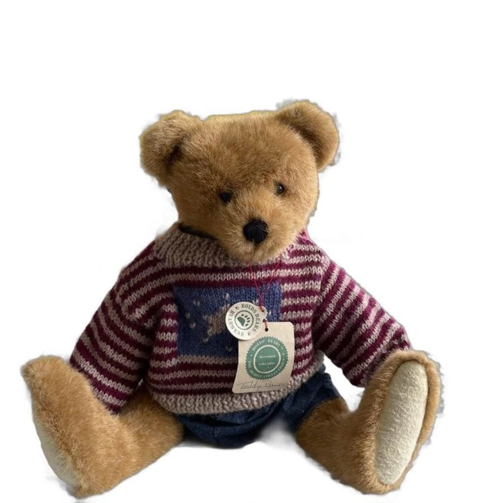 Boyds Bear 14" Teddy Bear Plush Wearing Sweater and Jeans, Retired
